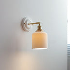 Vintage Ceramic Brass Wall Sconce