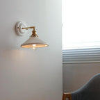 Vintage Ceramic Brass Wall Sconce