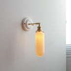 Vintage Ceramic Brass Wall Sconce