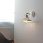 Vintage Ceramic Brass Wall Sconce