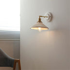 Vintage Ceramic Brass Wall Sconce