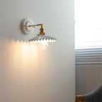Vintage Ceramic Brass Wall Sconce