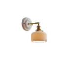 Vintage Ceramic Brass Wall Sconce