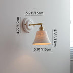 Vintage Ceramic Brass Wall Sconce