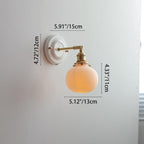 Vintage Ceramic Brass Wall Sconce
