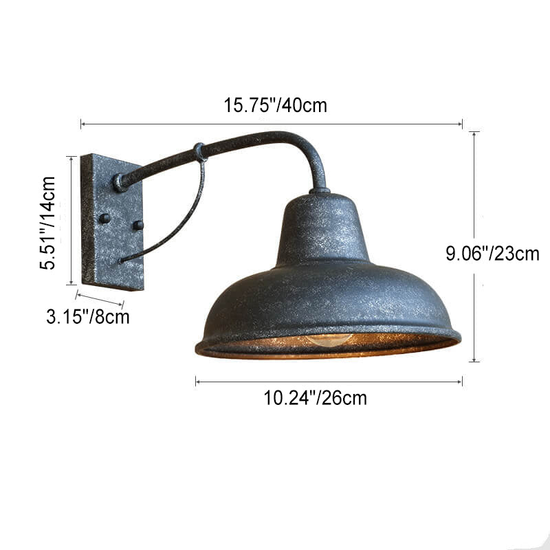 Vintage Iron Barn Outdoor Sconce