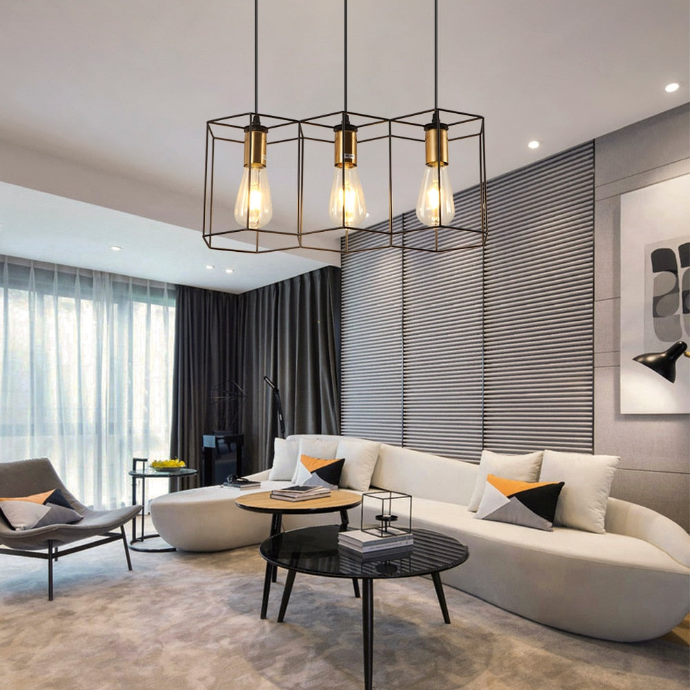 Vintage Iron Frame Pendant Light Fixture – Classic Design for Modern Interiors 6