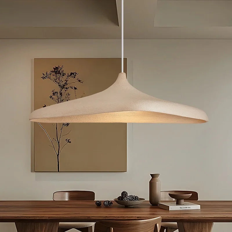 Wabi Sabi LED Pendant Light in Bracken Brown and White for Serene Ambience 4