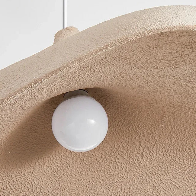 Wabi Sabi LED Pendant Light in Bracken Brown and White for Serene Ambience 6