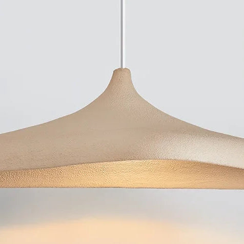 Wabi Sabi LED Pendant Light in Bracken Brown and White for Serene Ambience 7