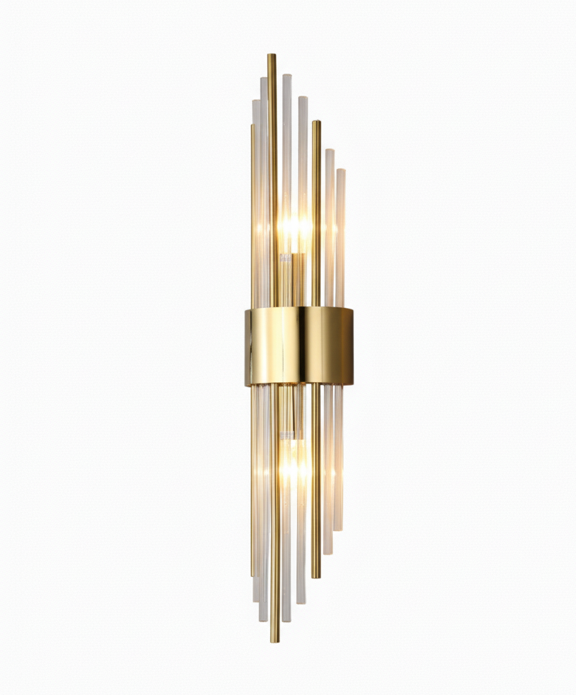 Wall Light with Crystal Shade and Gold Finish for Elegant Interiors 1