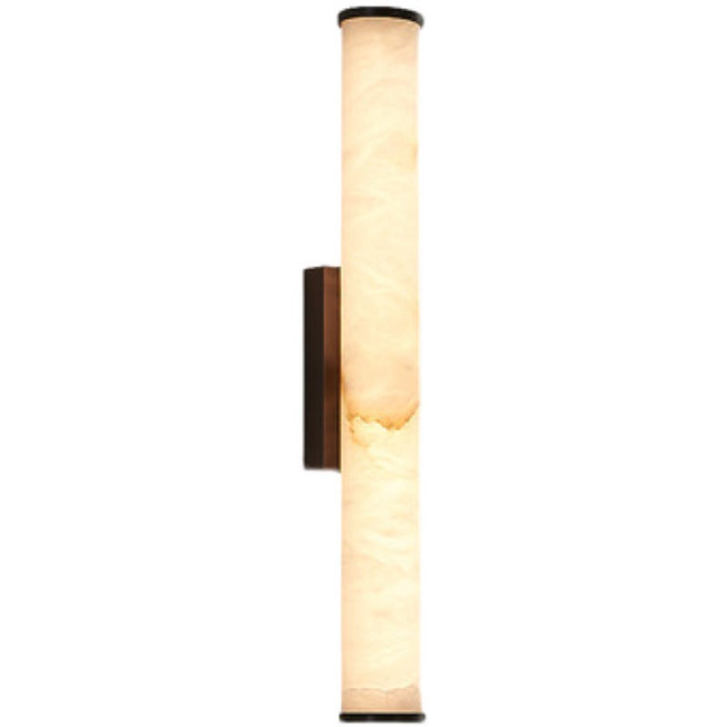 Wall Sconce Lighting with Resin Marble Effect and Copper Accents 1