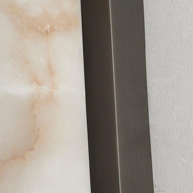 Wall Sconce Lighting with Resin Marble Effect and Copper Accents 3
