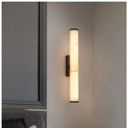 Wall Sconce Lighting with Resin Marble Effect and Copper Accents 4