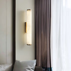 Wall Sconce Lighting with Resin Marble Effect and Copper Accents 5