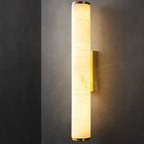 Wall Sconce Lighting with Resin Marble Effect and Copper Accents 6