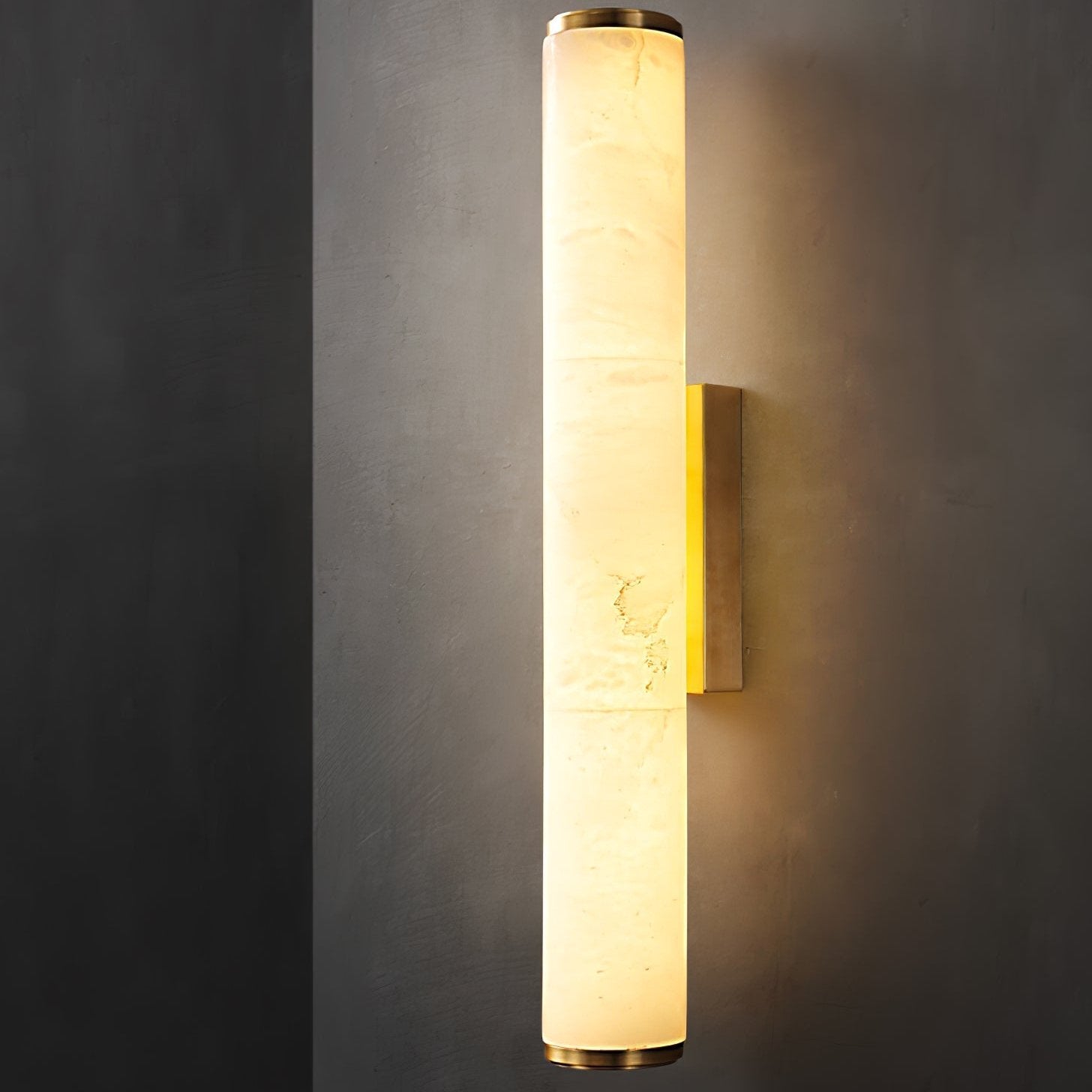 Wall Sconce Lighting with Resin Marble Effect and Copper Accents 6