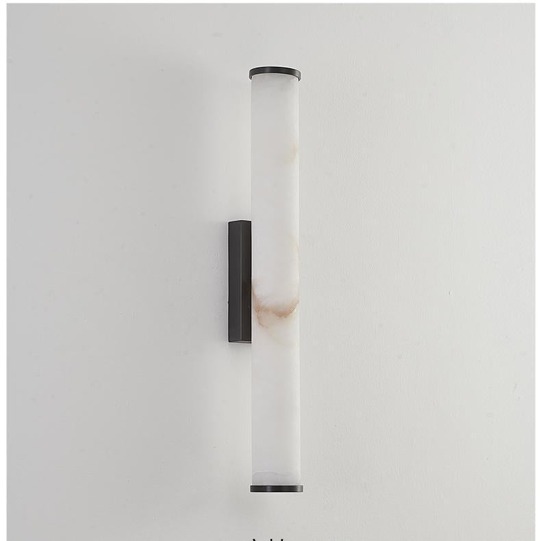 Wall Sconce Lighting with Resin Marble Effect and Copper Accents 9