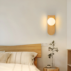 Wall Sconce with Wood Accent and Globe Shade for Modern Interiors 3