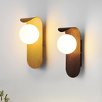 Wall Sconce with Wood Accent and Globe Shade for Modern Interiors 4