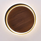 Walnut Grain LED Flush Mount Light
