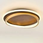 Walnut Grain LED Flush Mount Light