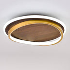 Walnut Grain LED Flush Mount Light