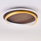 Walnut Grain LED Flush Mount Light