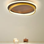 Walnut Grain LED Flush Mount Light