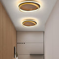 Walnut Grain LED Flush Mount Light