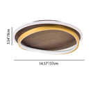 Walnut Grain LED Flush Mount Light