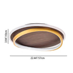 Walnut Grain LED Flush Mount Light