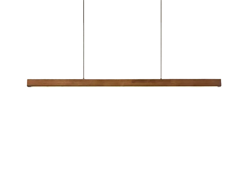Wooden LED Linear Pendant Light with Adjustable Hanging Wire for Modern Kitchens 1