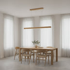 Wooden LED Linear Pendant Light with Adjustable Hanging Wire for Modern Kitchens 4