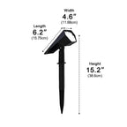 Solar Spot Light Outdoor Waterproof, Adjustable RGB Landscape Light with Sensor - Garden Tree Uplighting for Yard Patio Wall
