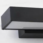 LED Linear Wall Light Outdoor Black Rectangular Lamp