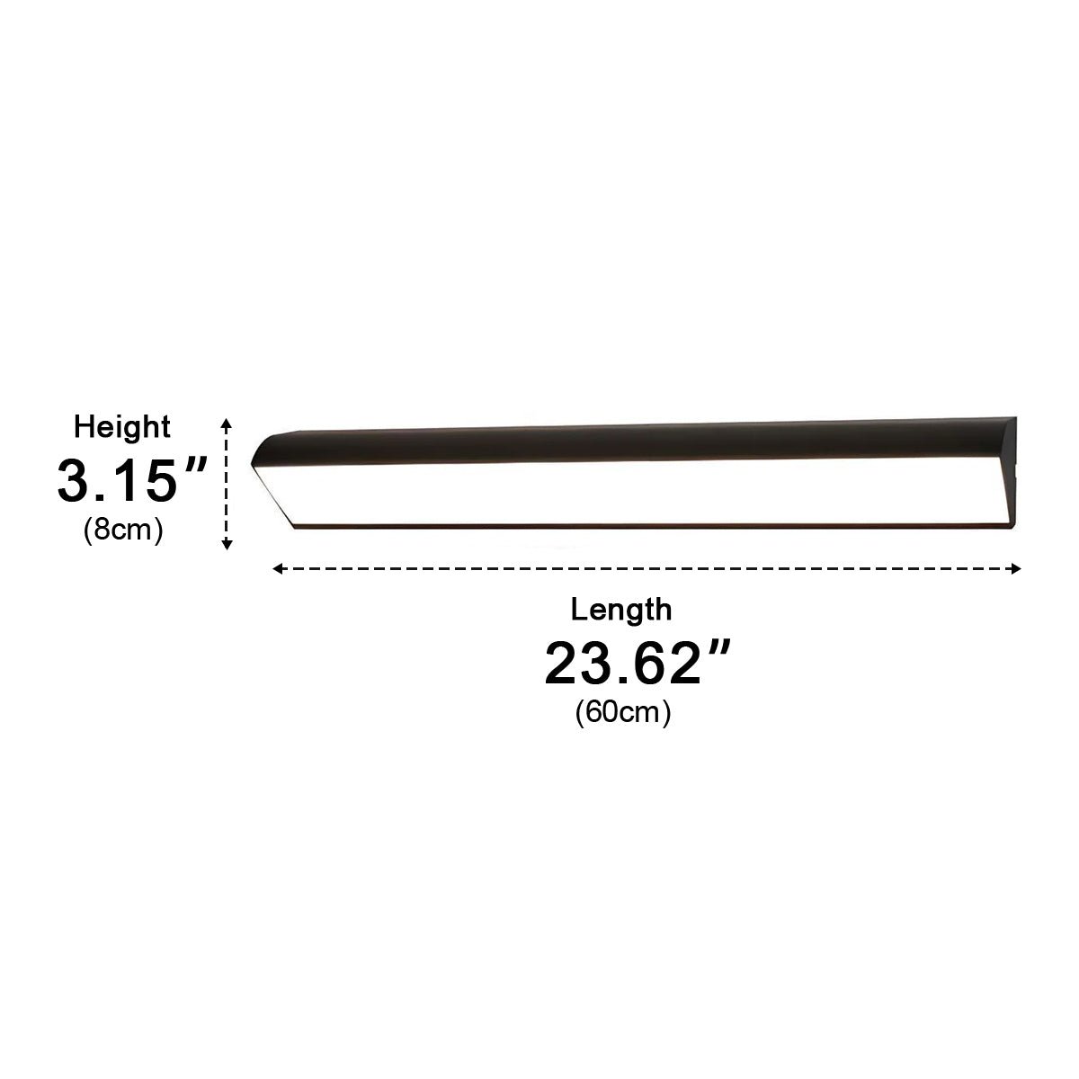 Outdoor LED Wall Light Waterproof Black, Up Down Strip Porch Light - Modern Exterior Wall Sconce for Facade Patio Garage