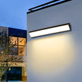 Outdoor LED Wall Light Waterproof Black, Up Down Strip Porch Light - Modern Exterior Wall Sconce for Facade Patio Garage