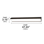 Outdoor LED Wall Light Waterproof Black, Up Down Strip Porch Light - Modern Exterior Wall Sconce for Facade Patio Garage