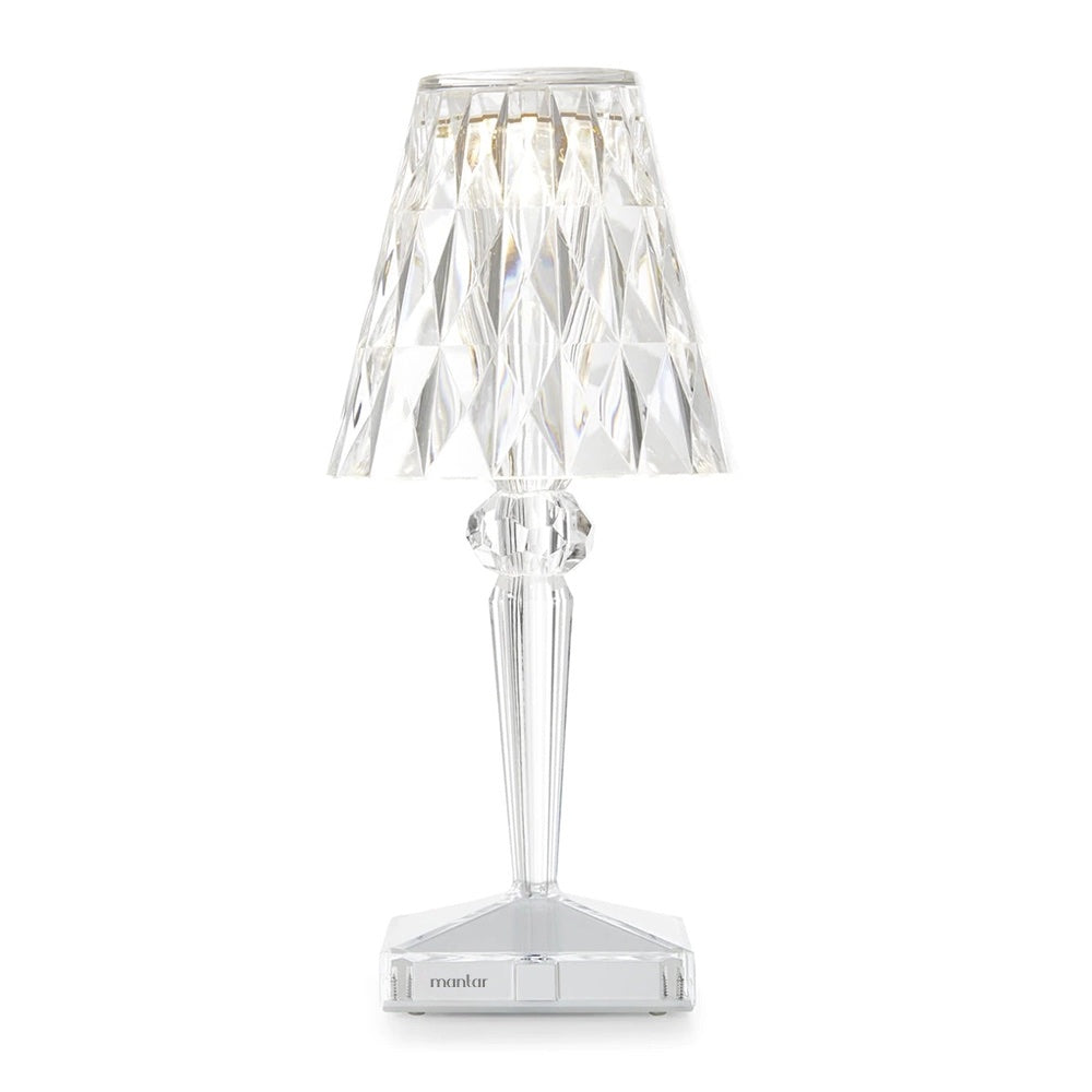 Crystal Table Lamp, Modern Decorative Bedside Lamp - Elegant Crystal Accent Lighting for Bedroom Living Room Nightstand