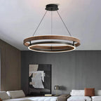 60cm Scandinavian ring chandelier with warm dimmable glow overhead