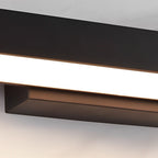 LED Linear Wall Light Outdoor Black Rectangular Lamp