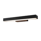 LED Linear Wall Light Outdoor Black Rectangular Lamp