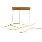 Curved LED Pendant Light Wavy LED Metal Ceiling Light