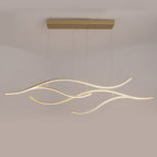 Curved LED Pendant Light Wavy LED Metal Ceiling Light