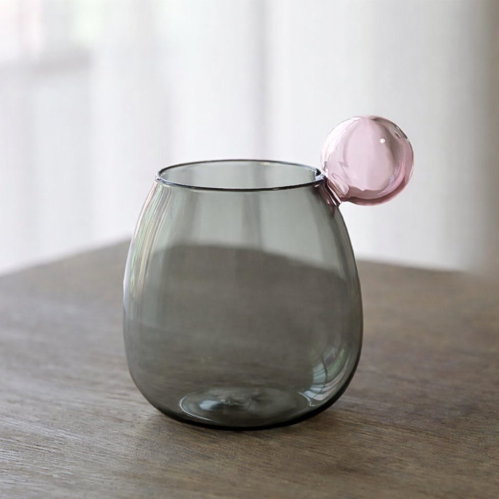 Vibrant Glassware Cocktail Glasses – 400ml Capacity with Colorful Bubble Design, Ideal Drinking Glasses for Juices and Cocktails