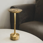 Cordless Table Lamp Rechargeable, Metallic Modern Bedside Lamp - Portable LED Dimmable Mood Light for Bedroom Restaurant Bar