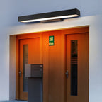 LED Linear Wall Light Outdoor Black Rectangular Lamp