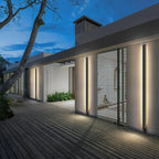 Linear Outdoor Wall Sconce Minimalist LED Black Lamp