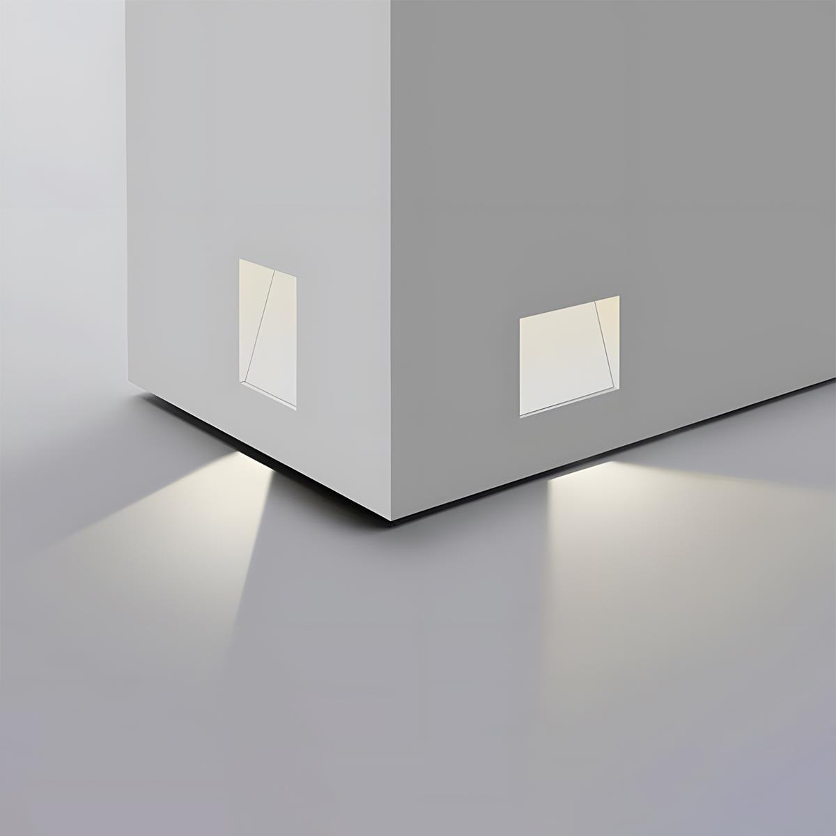 Motion Sensor LED Recessed Wall Light, Minimalist Step Stair Sconce - Indoor Night Lighting for Stairway Hallway Corridor